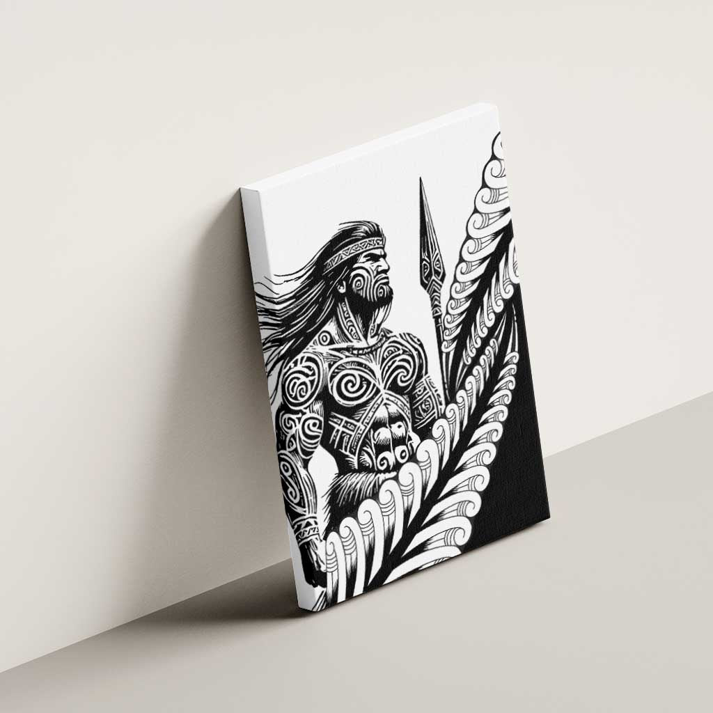 Koru Fern New Zealand Maori Tribal Warrior Canvas Wall Art