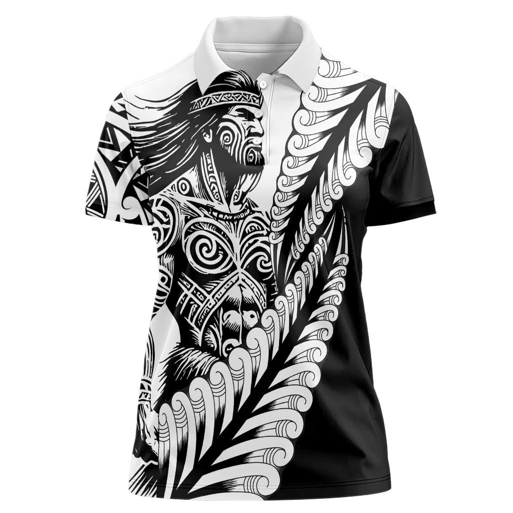 Koru Fern New Zealand Maori Tribal Warrior Women Polo Shirt