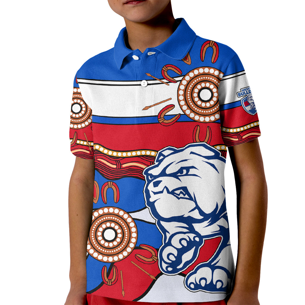 afl-bulldogs-football-kid-polo-shirt-western-aboriginal-simple-style