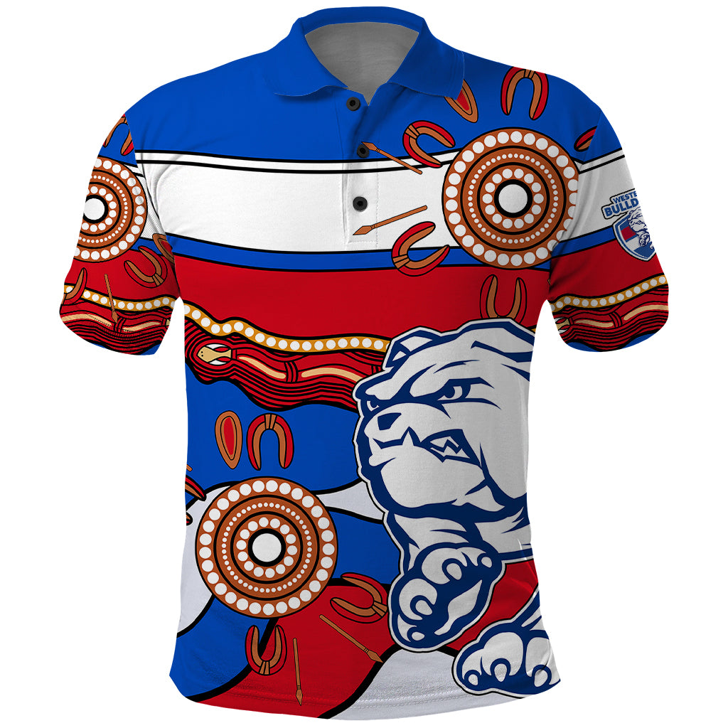 afl-bulldogs-football-polo-shirt-western-aboriginal-simple-style