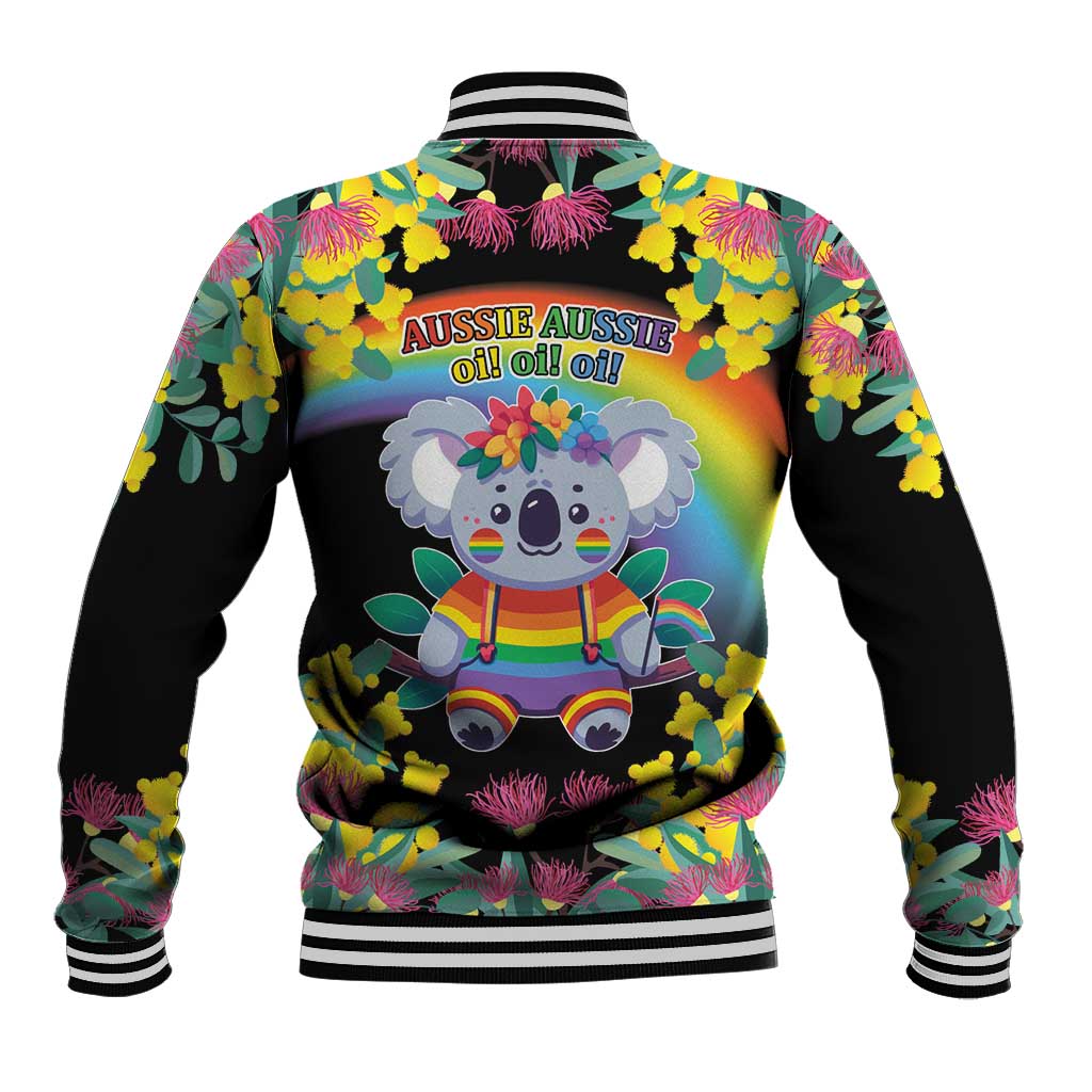 LGBTQ Koala Gay Baseball Jacket Aussie Koala Bear Ekoalaty