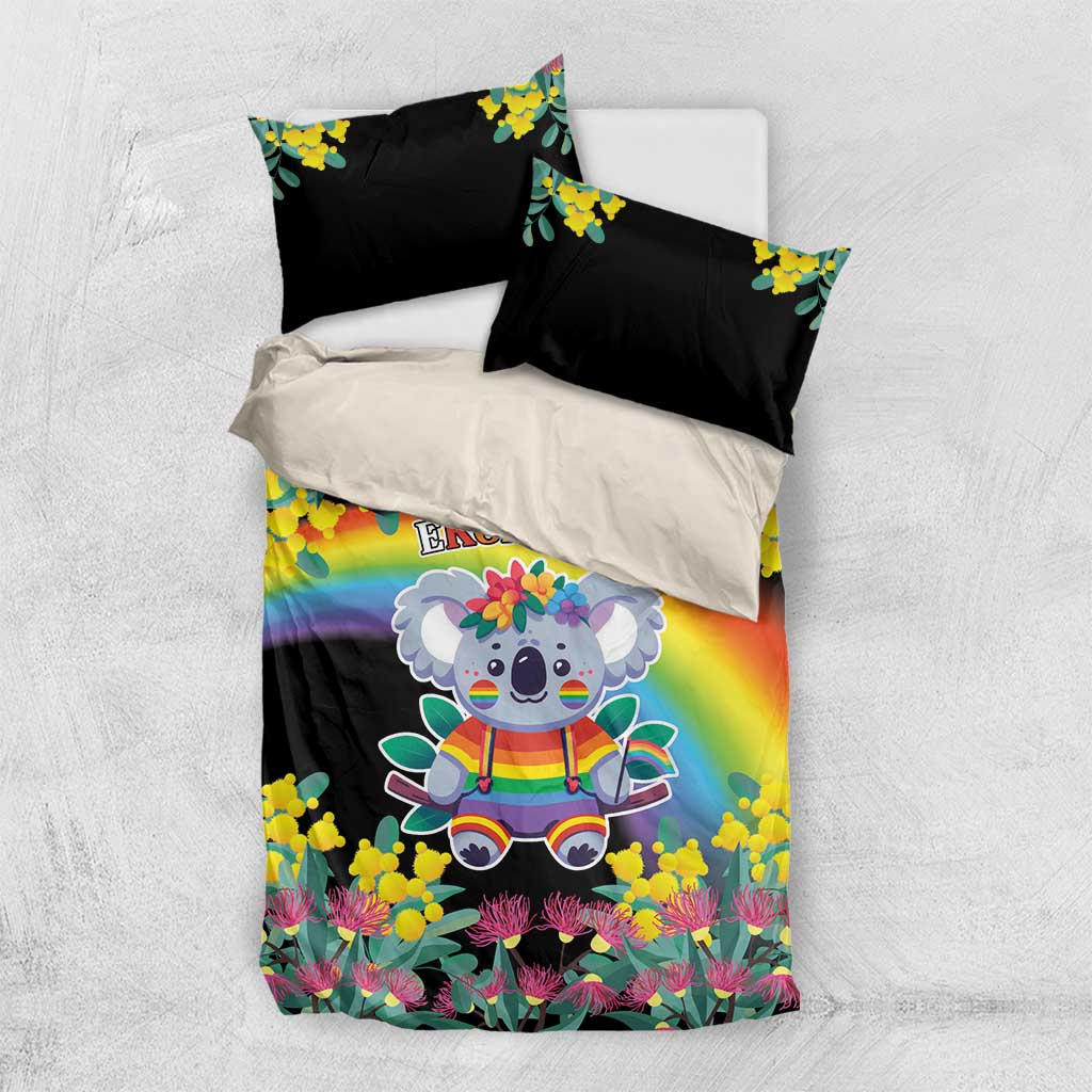 LGBTQ Koala Gay Bedding Set Aussie Koala Bear Ekoalaty