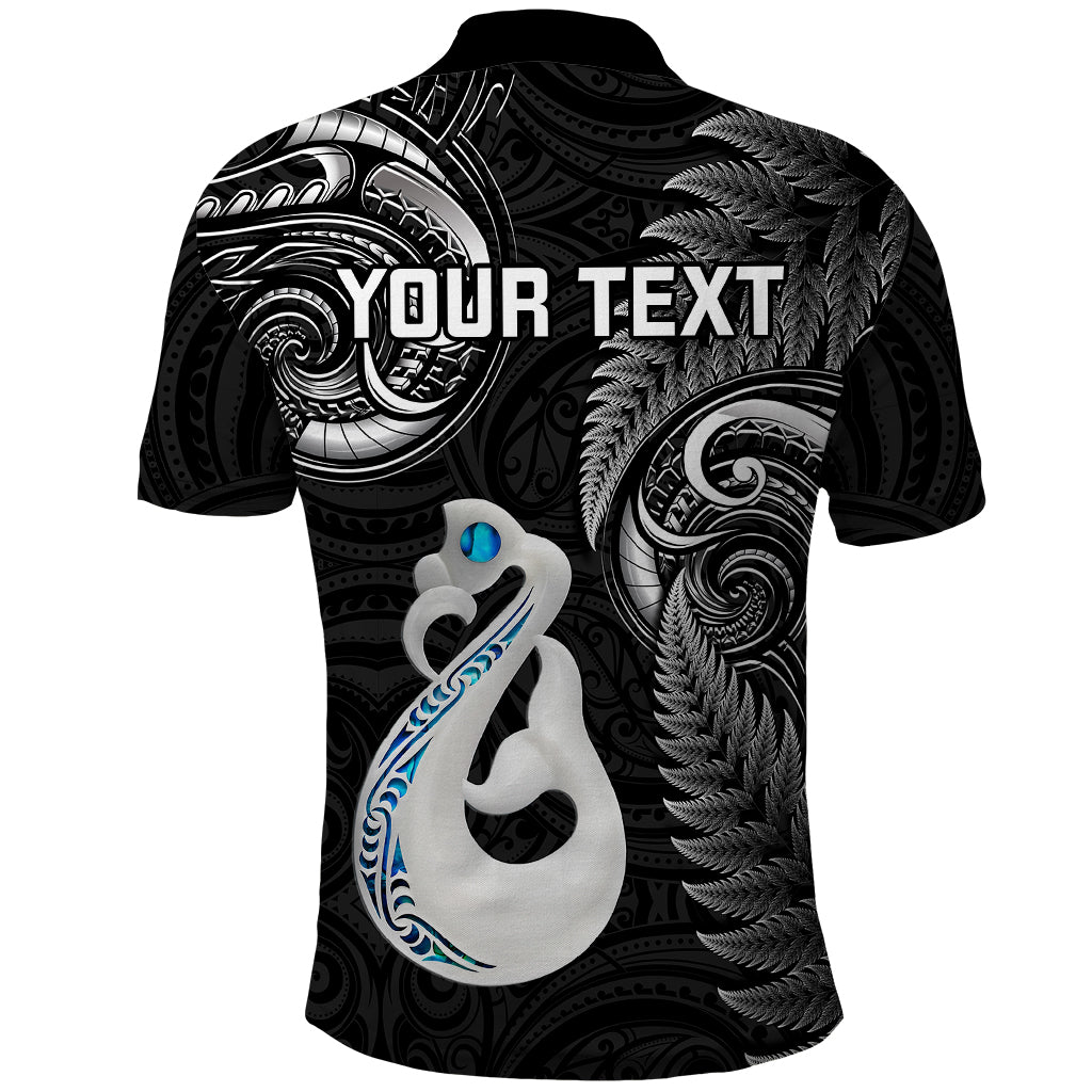 personalised-new-zealand-polo-shirt-aotearoa-silver-fern-with-manaia-maori-unique-black