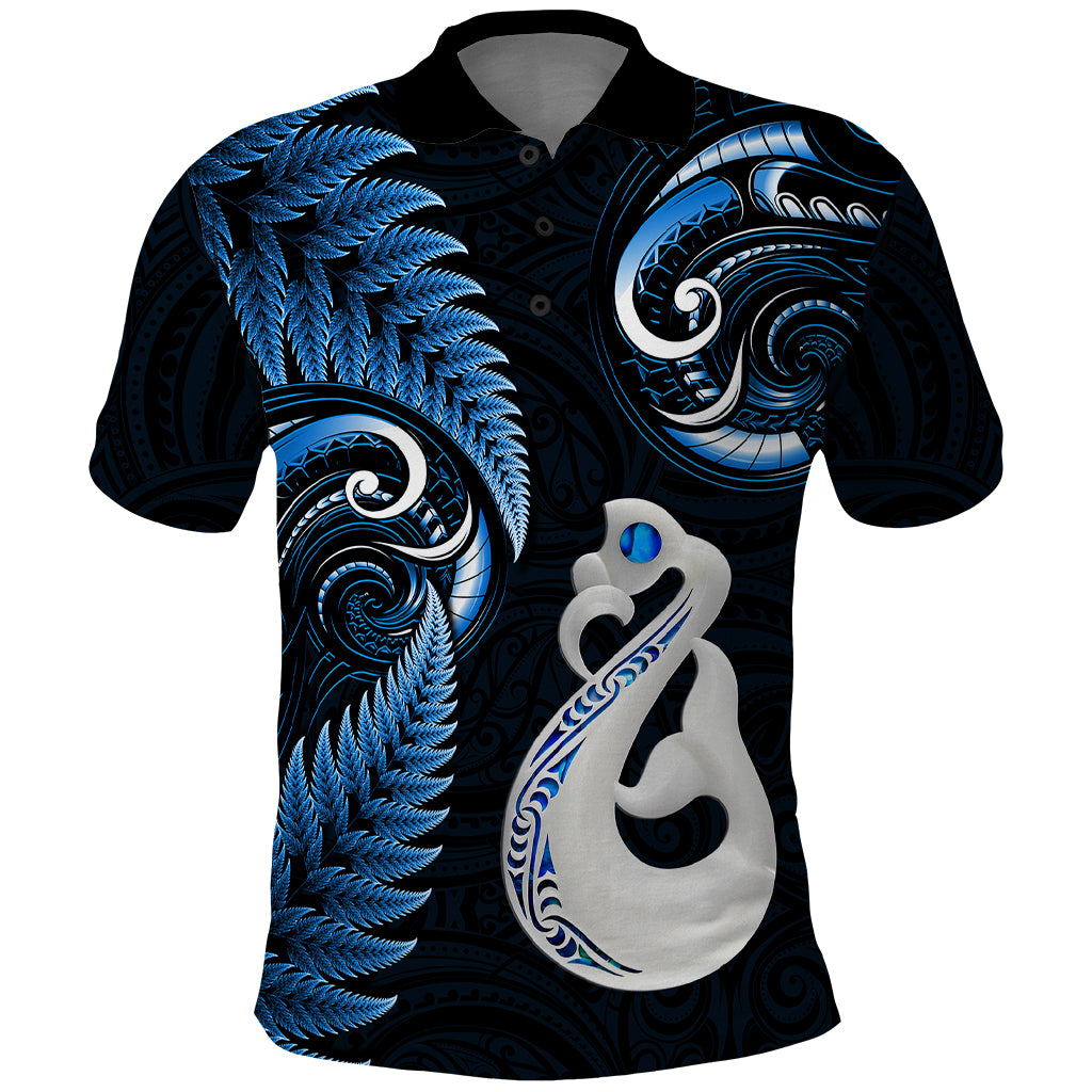 personalised-new-zealand-polo-shirt-aotearoa-silver-fern-with-manaia-maori-unique-blue