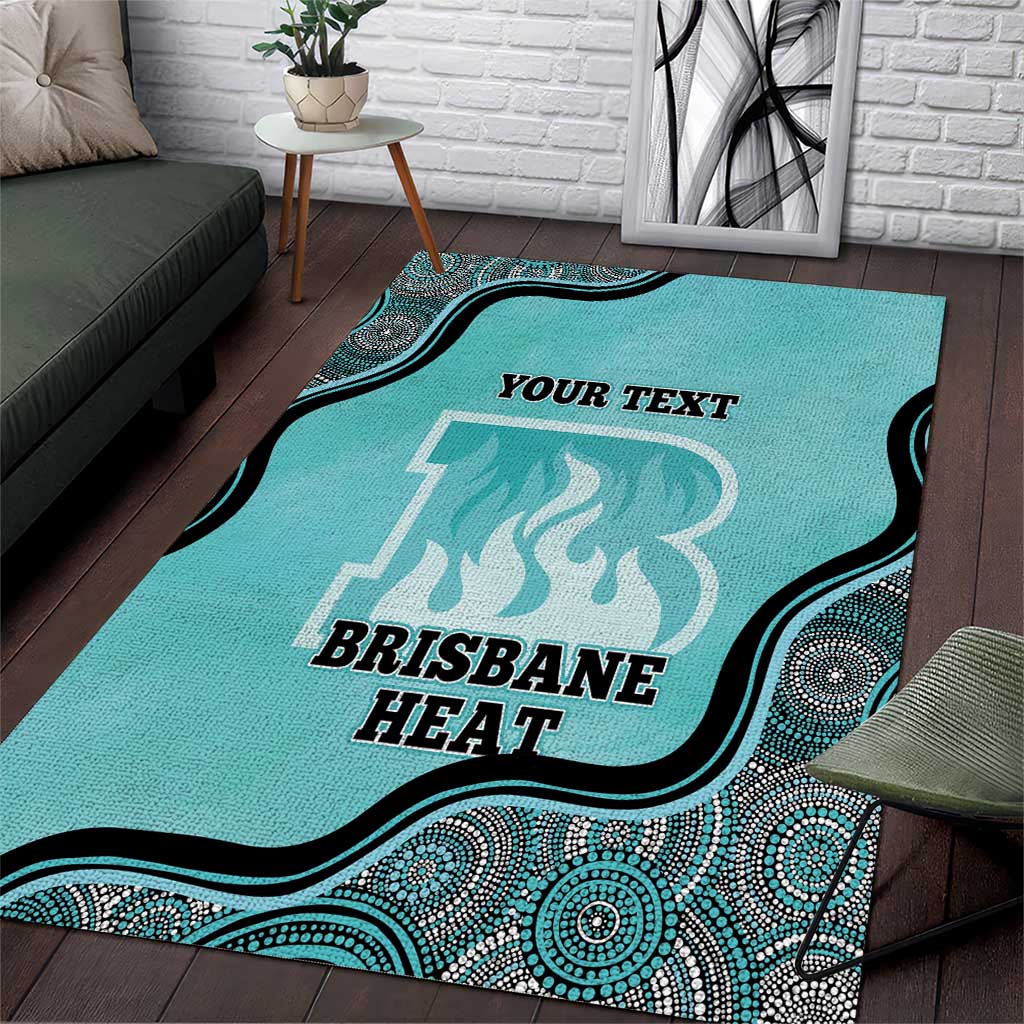 Custom Brisbane Heat Area Rug Indigenous Art - Grunge Style