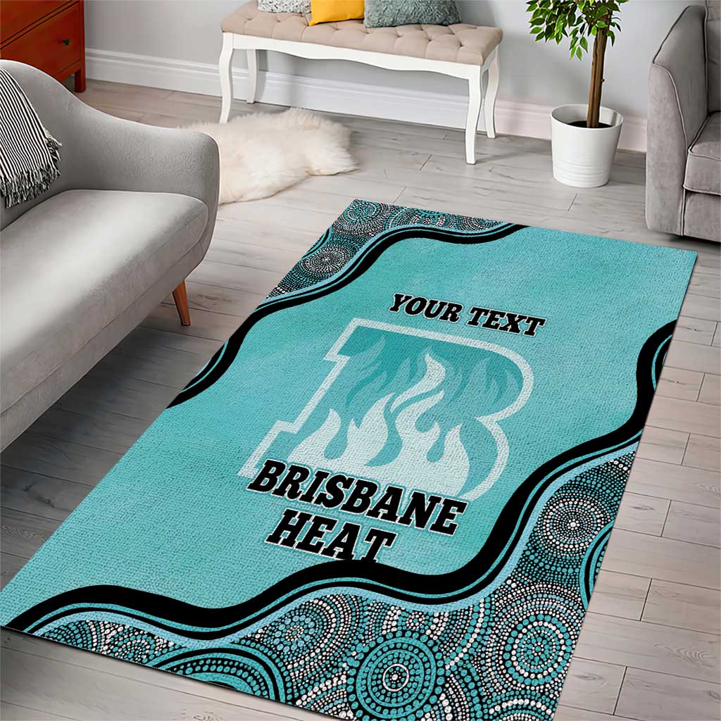 Custom Brisbane Heat Area Rug Indigenous Art - Grunge Style