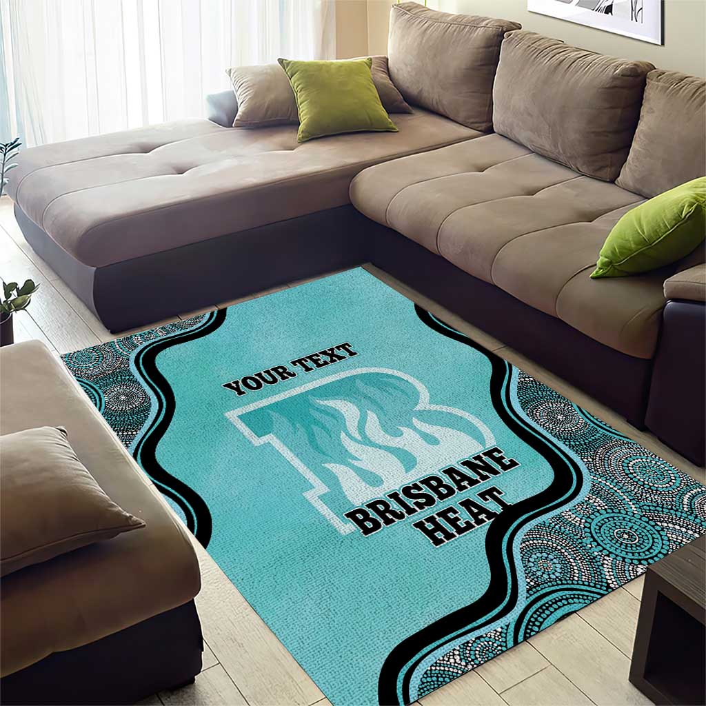 Custom Brisbane Heat Area Rug Indigenous Art - Grunge Style