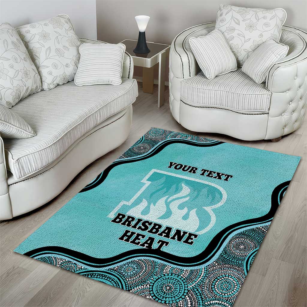 Custom Brisbane Heat Area Rug Indigenous Art - Grunge Style