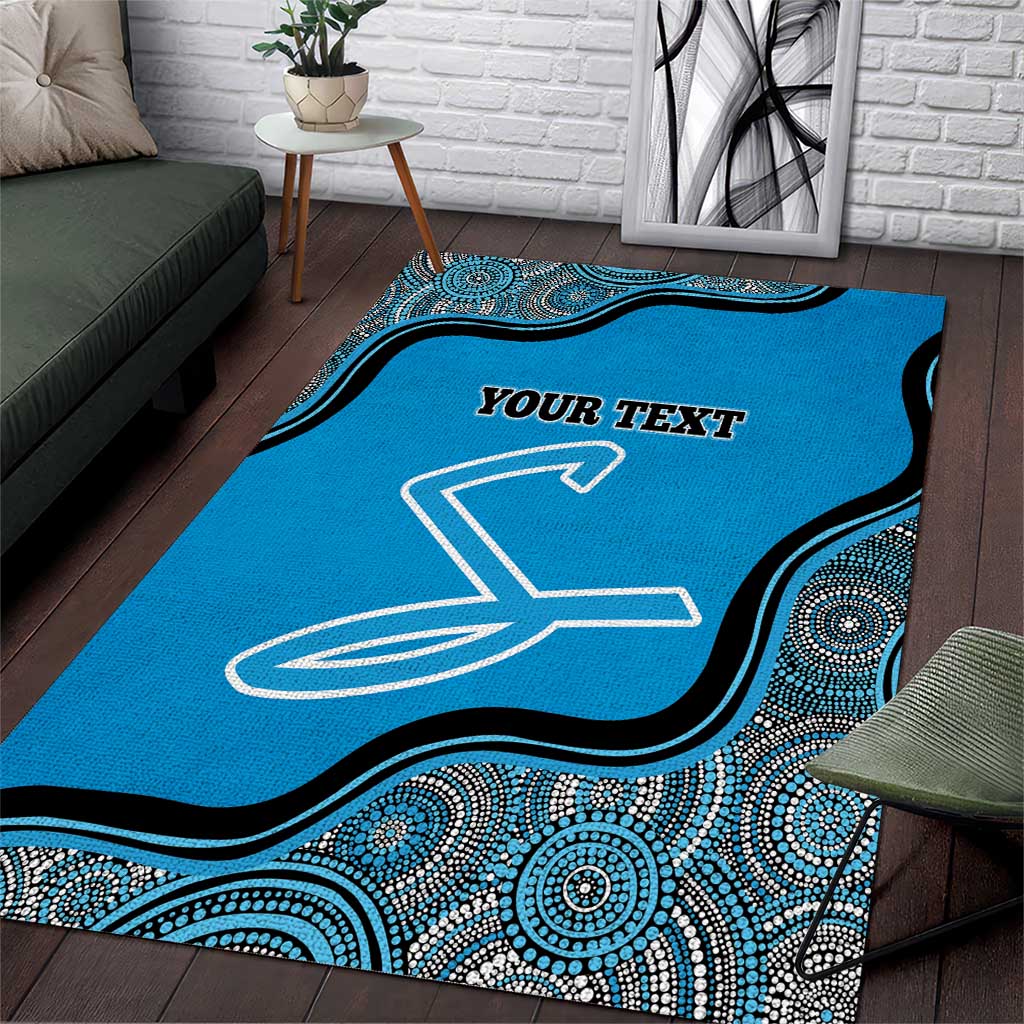 Custom Adelaide Strikers Area Rug Indigenous Art - Grunge Style