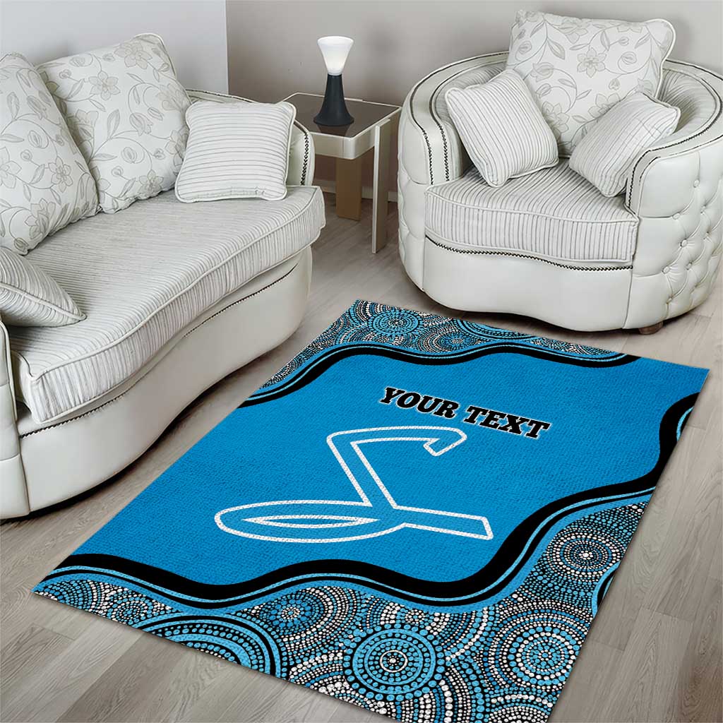 Custom Adelaide Strikers Area Rug Indigenous Art - Grunge Style