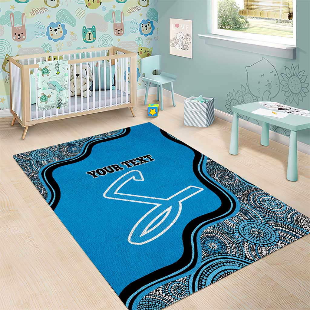 Custom Adelaide Strikers Area Rug Indigenous Art - Grunge Style