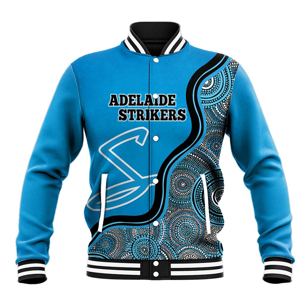 Custom Adelaide Strikers Baseball Jacket Indigenous Art - Grunge Style