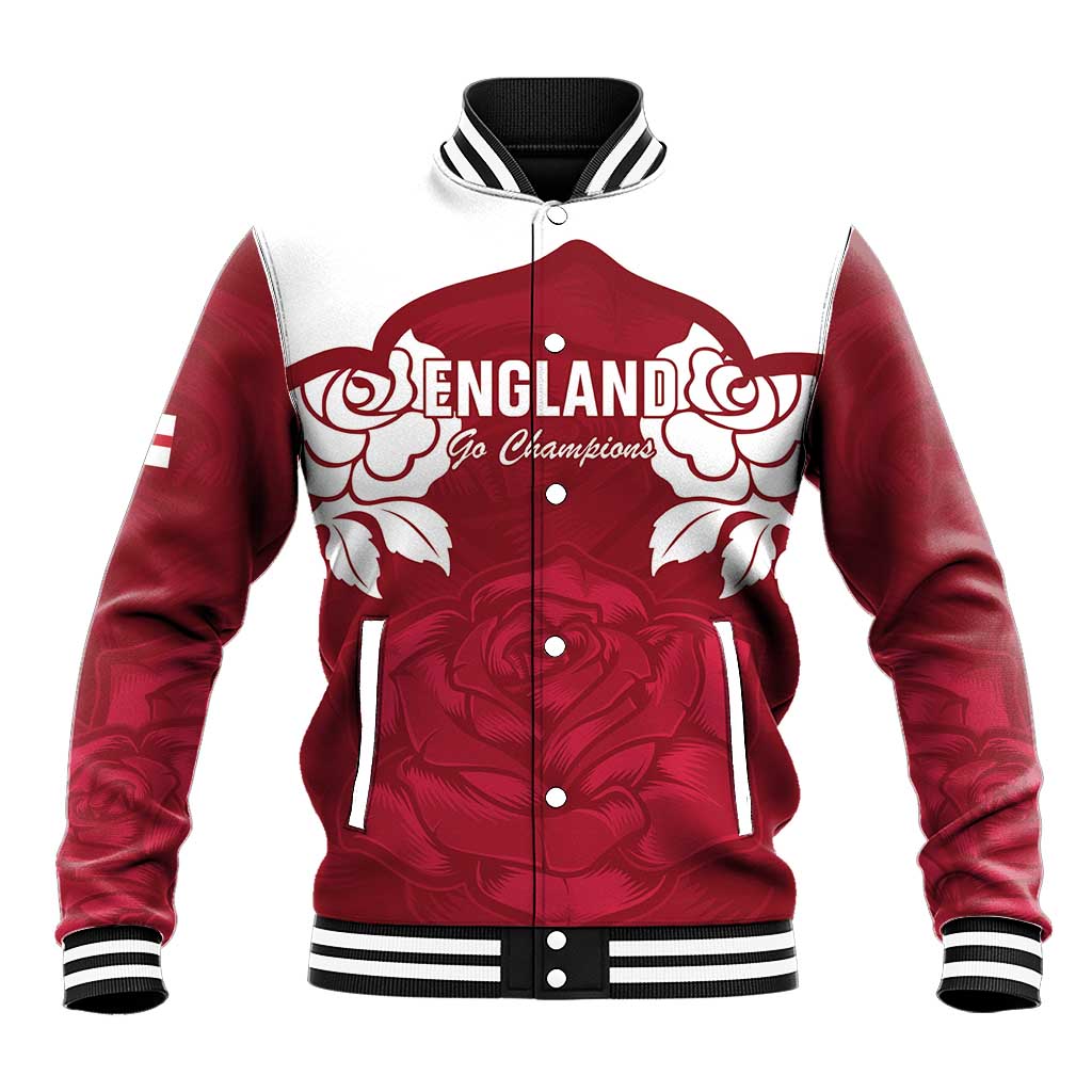 Custom England Rugby 2025 Baseball Jacket Go Champions Red Rose