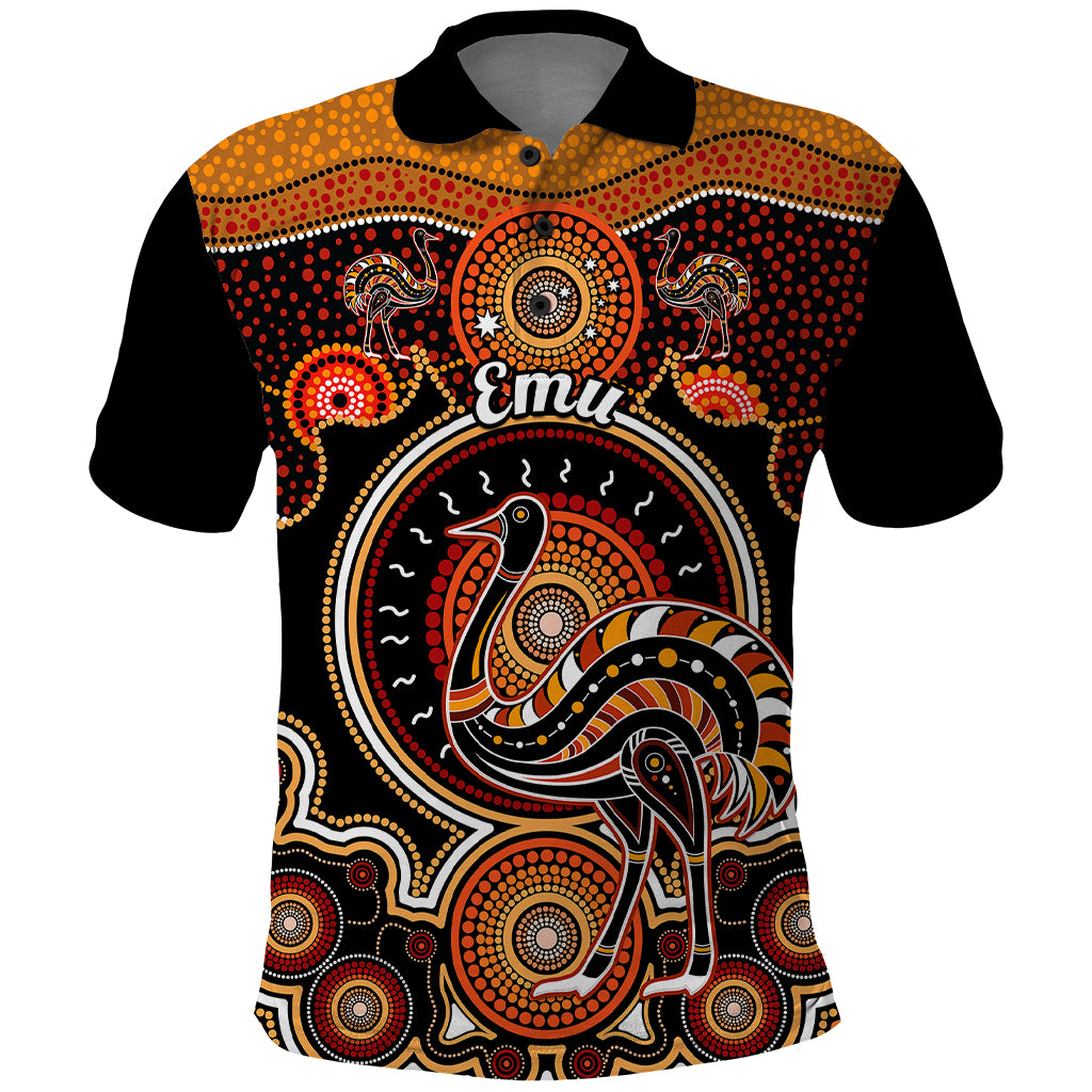 personalised-australian-astrology-polo-shirt-aboriginal-emu-zodiac-sign