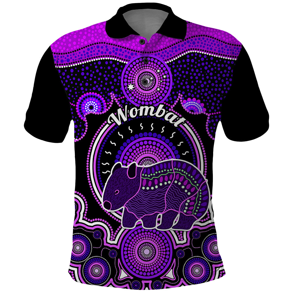 personalised-australian-astrology-polo-shirt-aboriginal-wombat-zodiac-sign