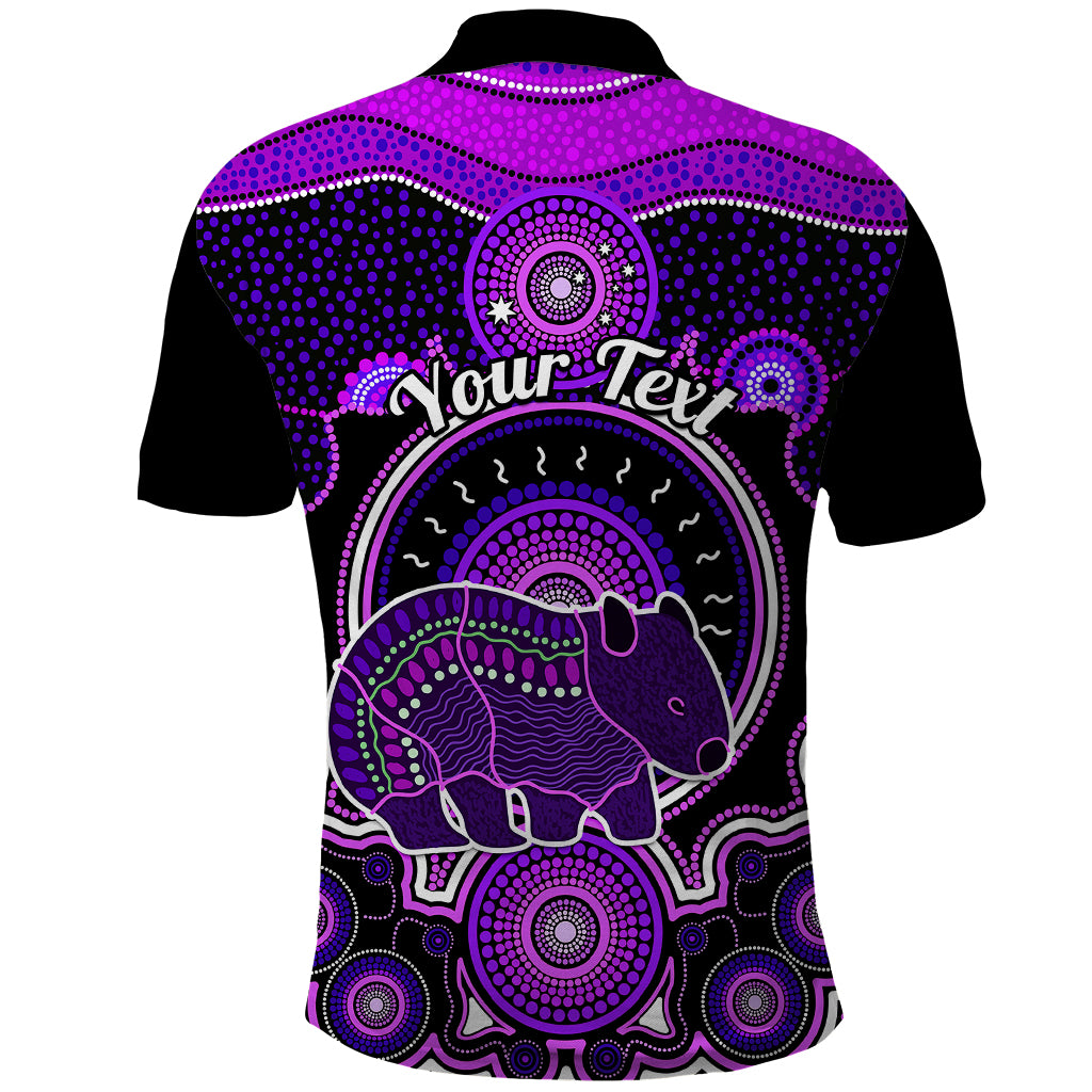 personalised-australian-astrology-polo-shirt-aboriginal-wombat-zodiac-sign