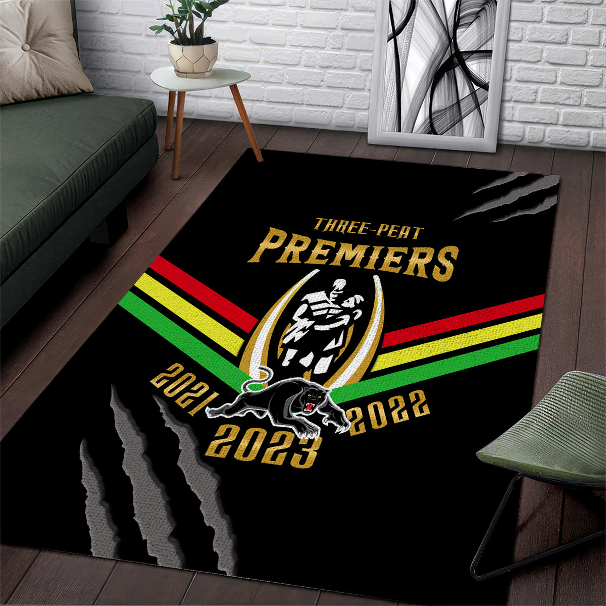 nrl-panthers-area-rug-premiers-2023-three-peat-proud-of-our-boys-black