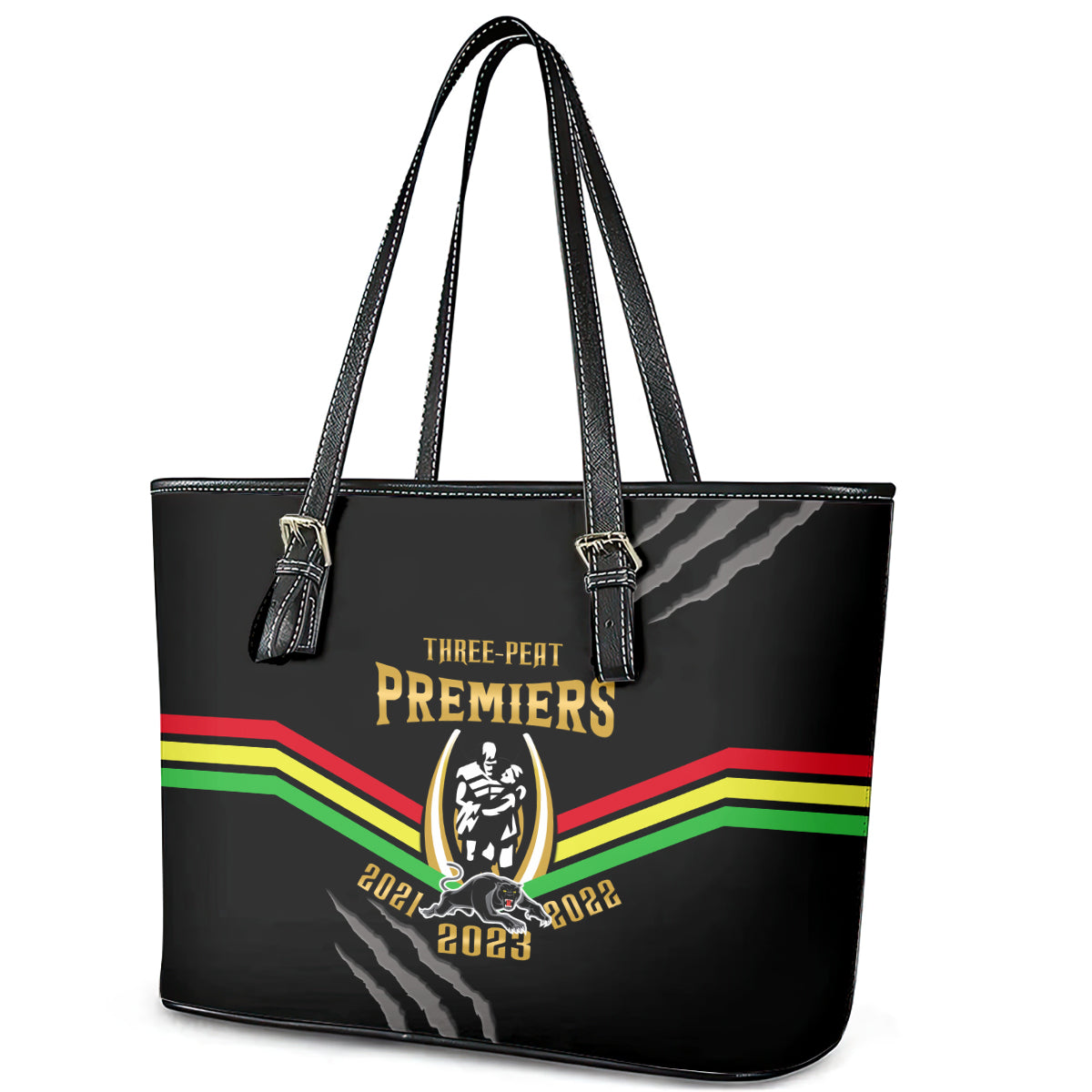 nrl-panthers-leather-tote-bag-premiers-2023-three-peat-proud-of-our-boys-black