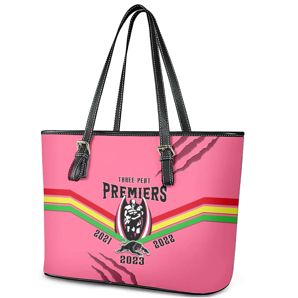 nrl-panthers-leather-tote-bag-premiers-2023-three-peat-proud-of-our-boys-pink