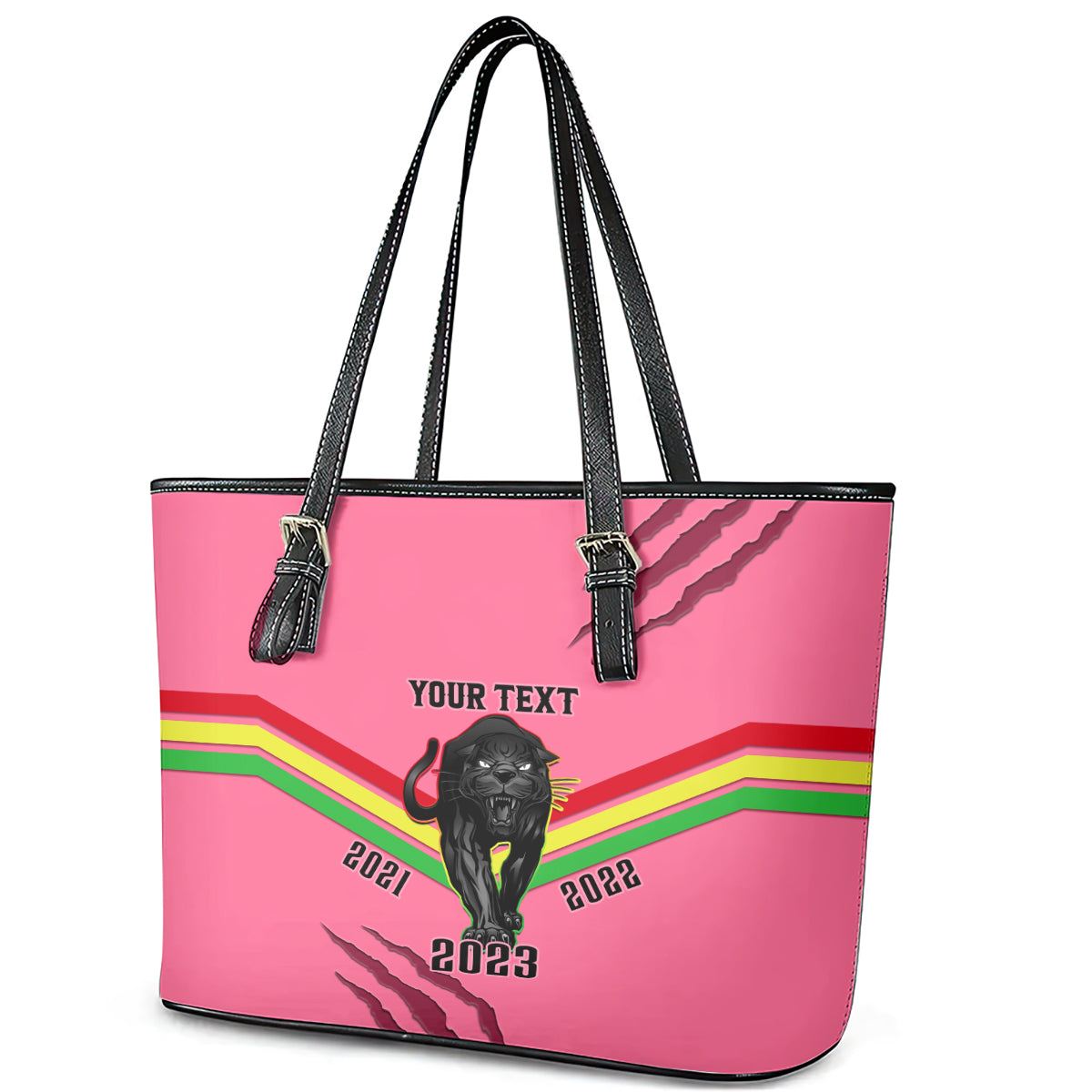 personalised-nrl-panthers-leather-tote-bag-premiers-2023-three-peat-proud-of-our-boys-pink