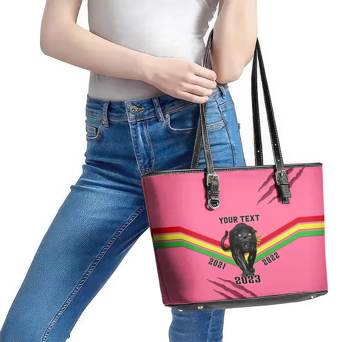 personalised-nrl-panthers-leather-tote-bag-premiers-2023-three-peat-proud-of-our-boys-pink