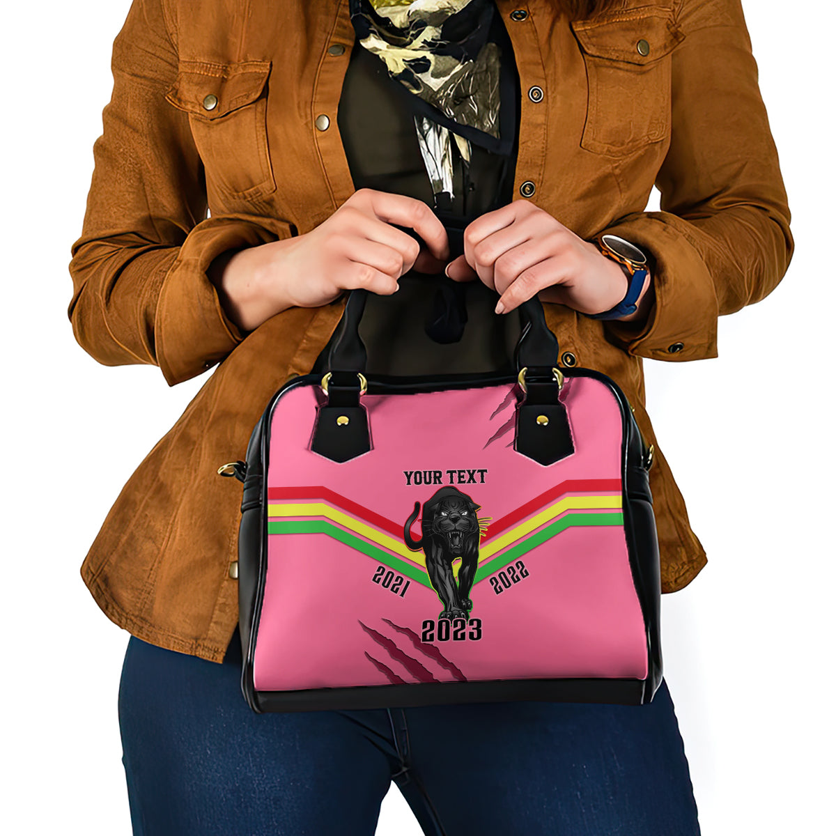 personalised-nrl-panthers-shoulder-handbag-premiers-2023-three-peat-proud-of-our-boys-pink