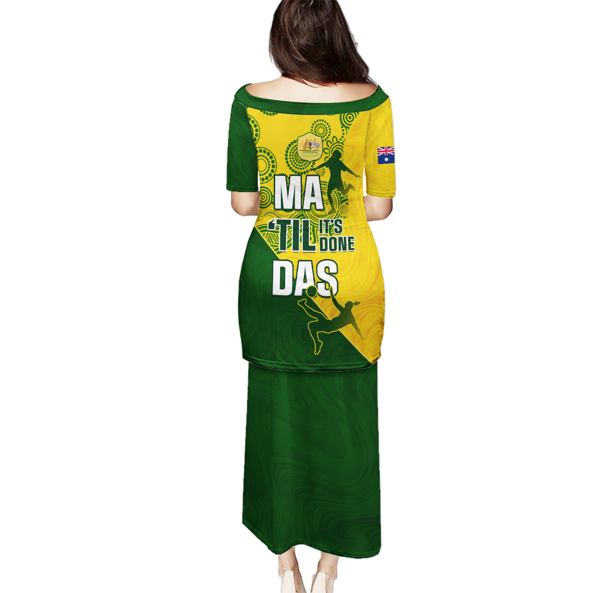 matildas-soccer-family-matching-puletasi-dress-and-hawaiian-shirt-australian-indigenous-national-color