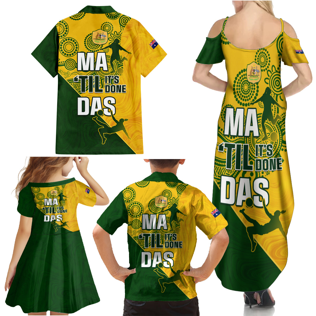 matildas-soccer-family-matching-summer-maxi-dress-and-hawaiian-shirt-australian-indigenous-national-color