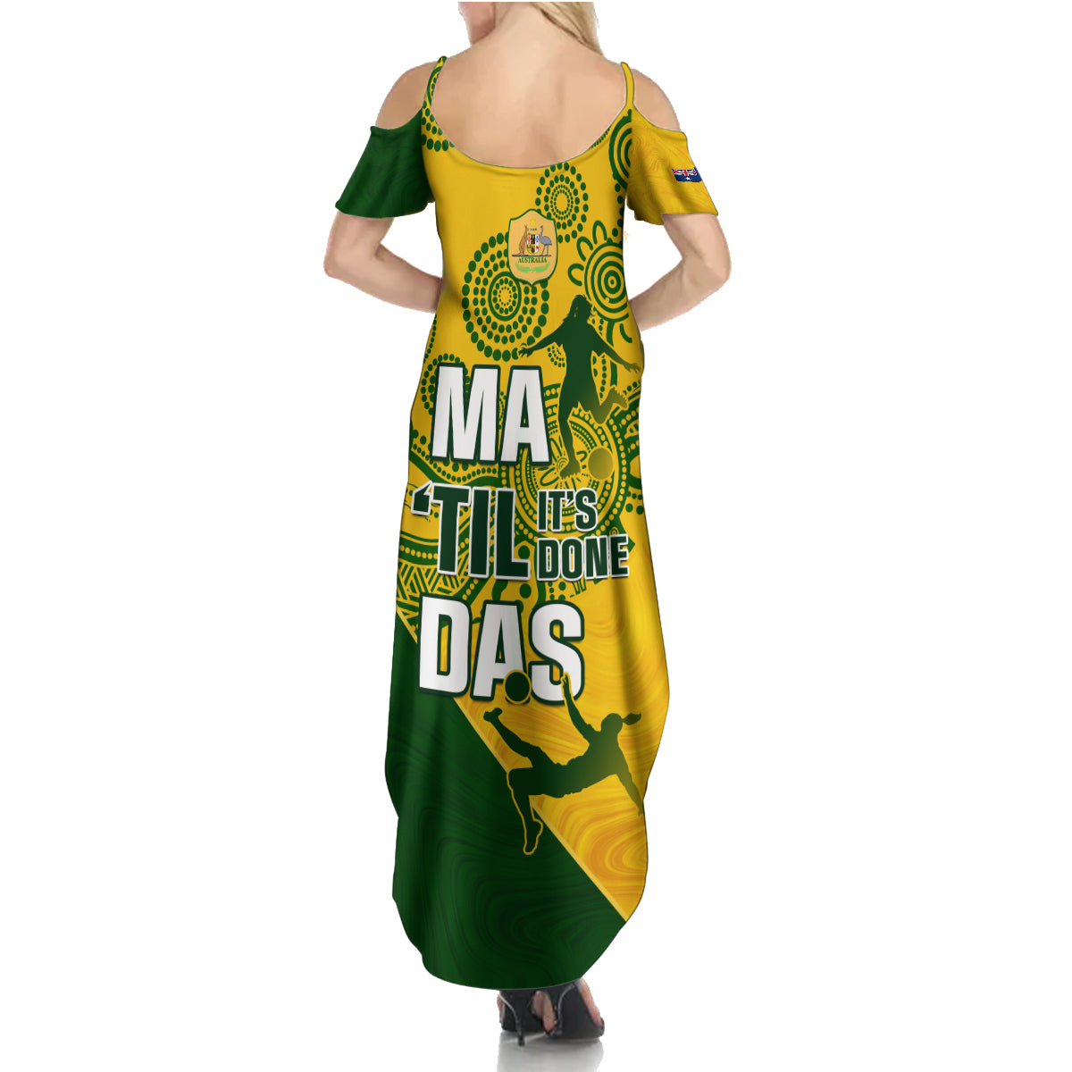 matildas-soccer-family-matching-summer-maxi-dress-and-hawaiian-shirt-australian-indigenous-national-color