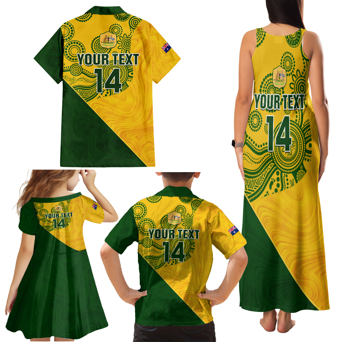 custom-matildas-soccer-family-matching-tank-maxi-dress-and-hawaiian-shirt-australian-indigenous-national-color