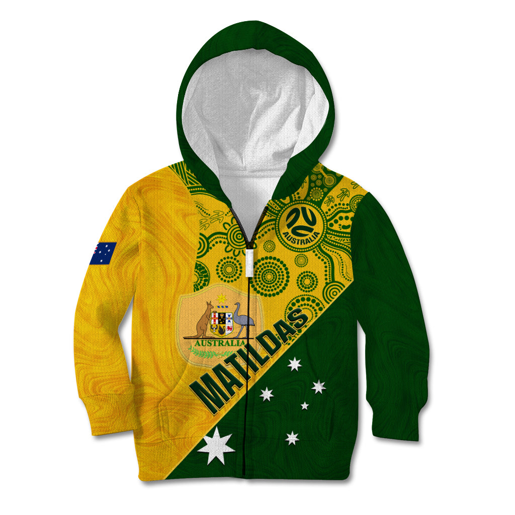 custom-matildas-soccer-kid-hoodie-australian-indigenous-national-color