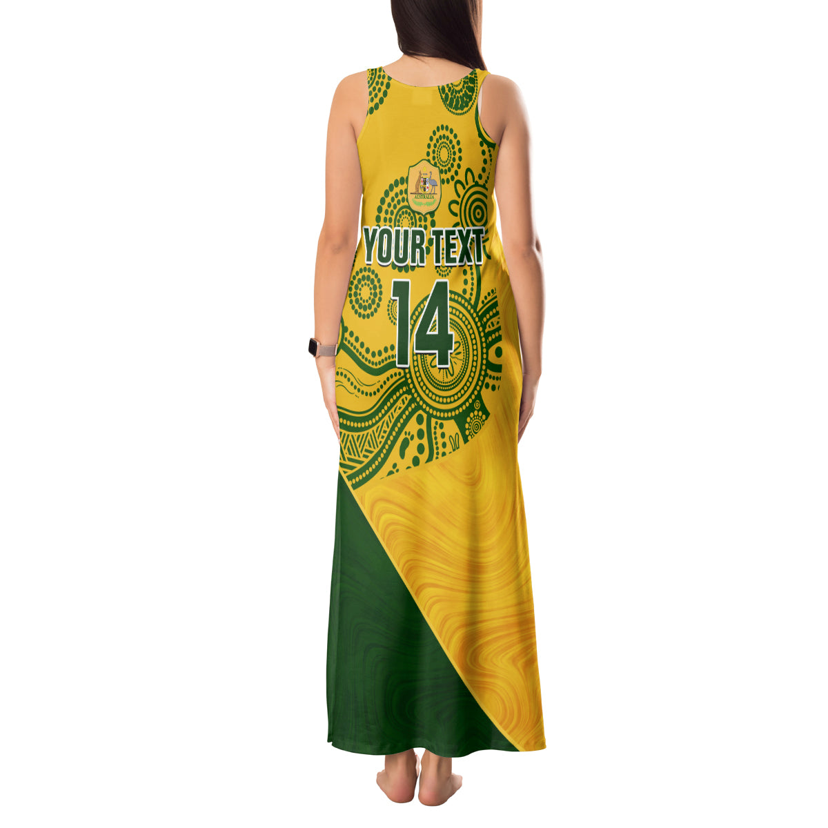 custom-matildas-soccer-tank-maxi-dress-australian-indigenous-national-color