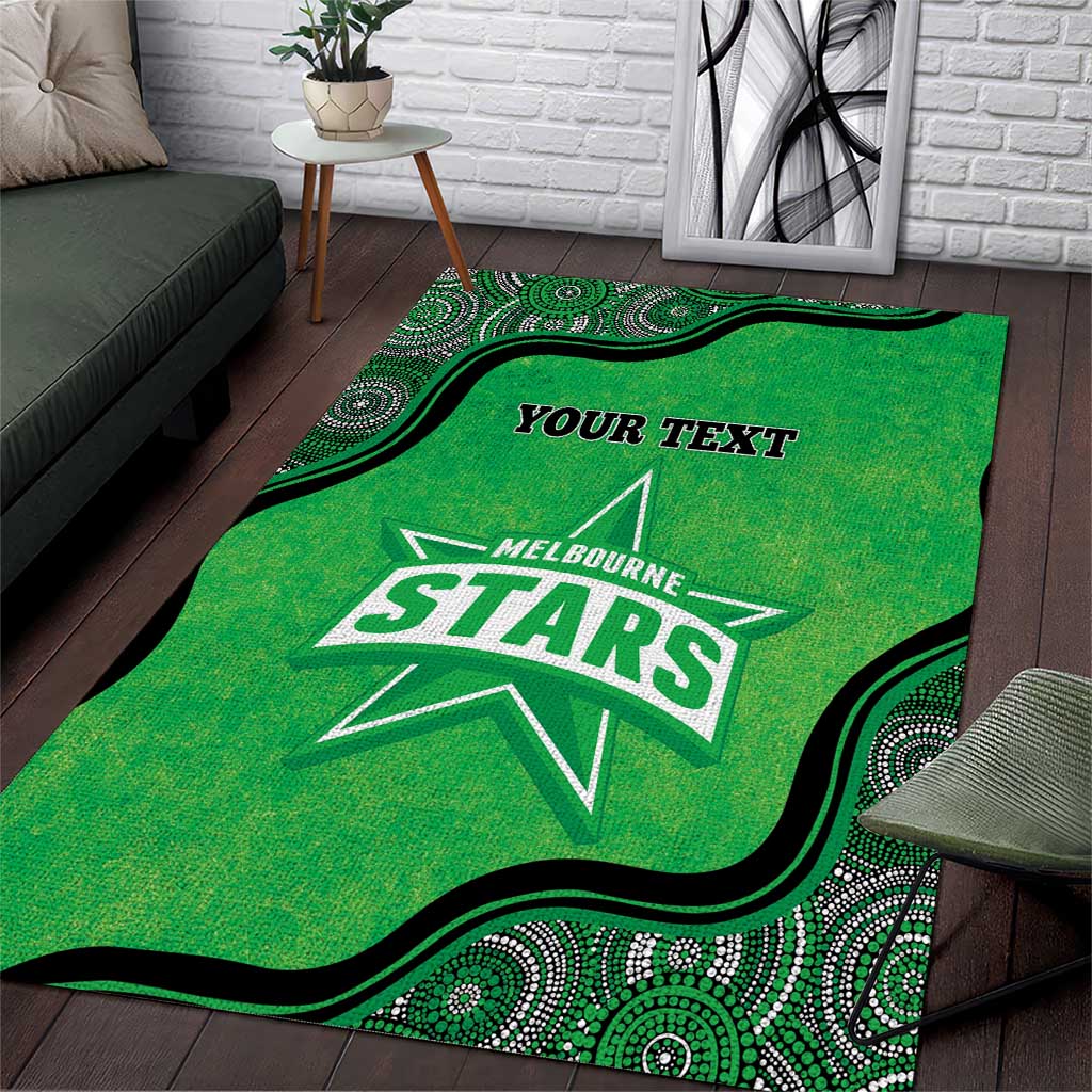 Custom Melbourne Stars Area Rug Indigenous Art - Grunge Style