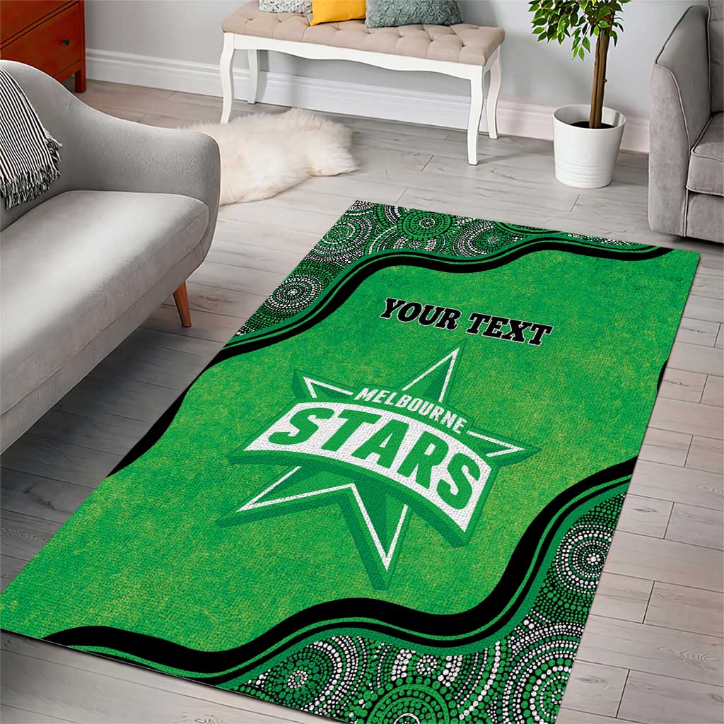 Custom Melbourne Stars Area Rug Indigenous Art - Grunge Style