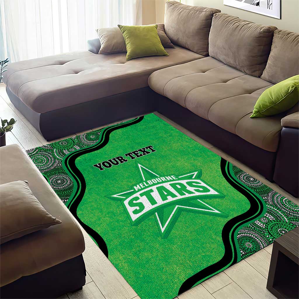 Custom Melbourne Stars Area Rug Indigenous Art - Grunge Style