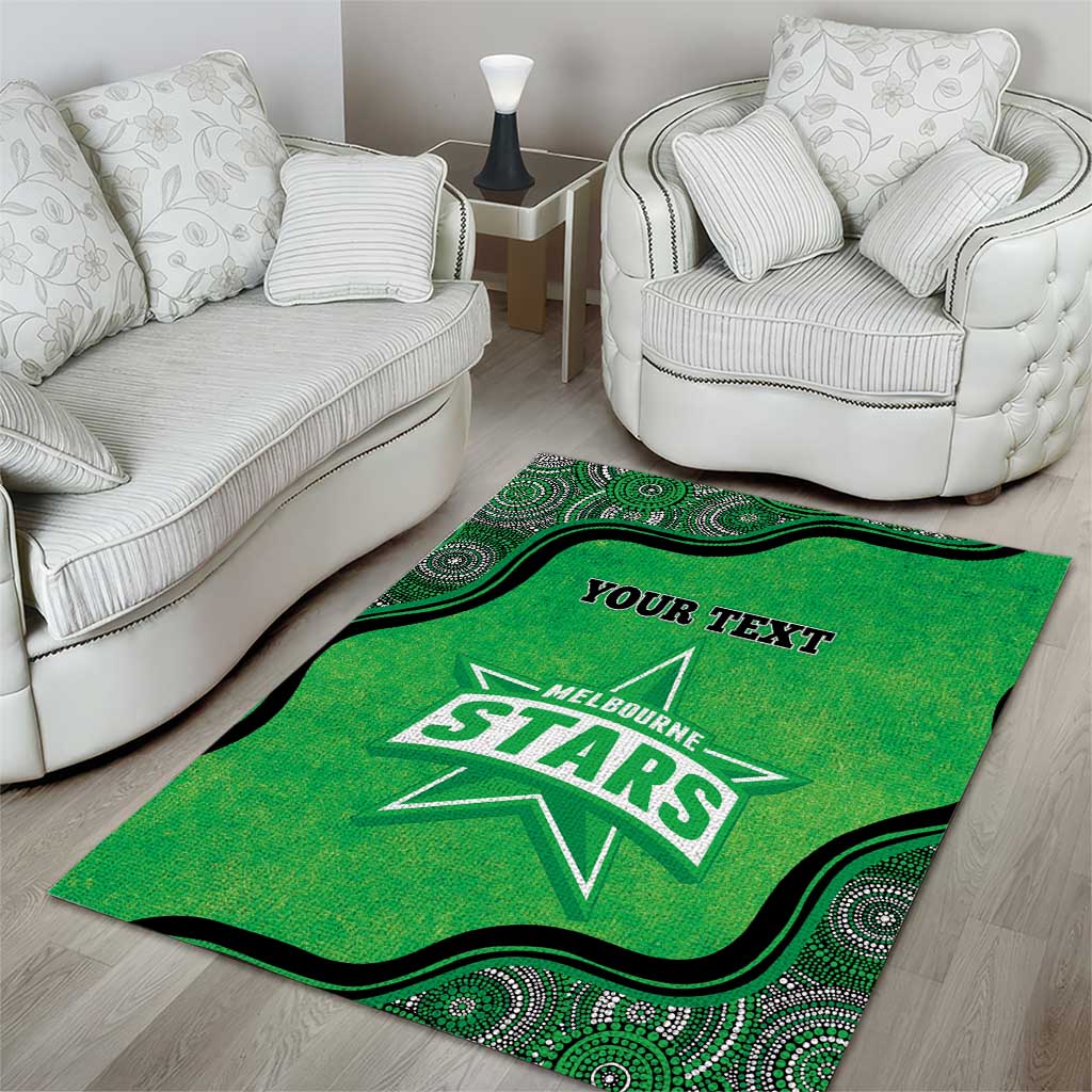 Custom Melbourne Stars Area Rug Indigenous Art - Grunge Style