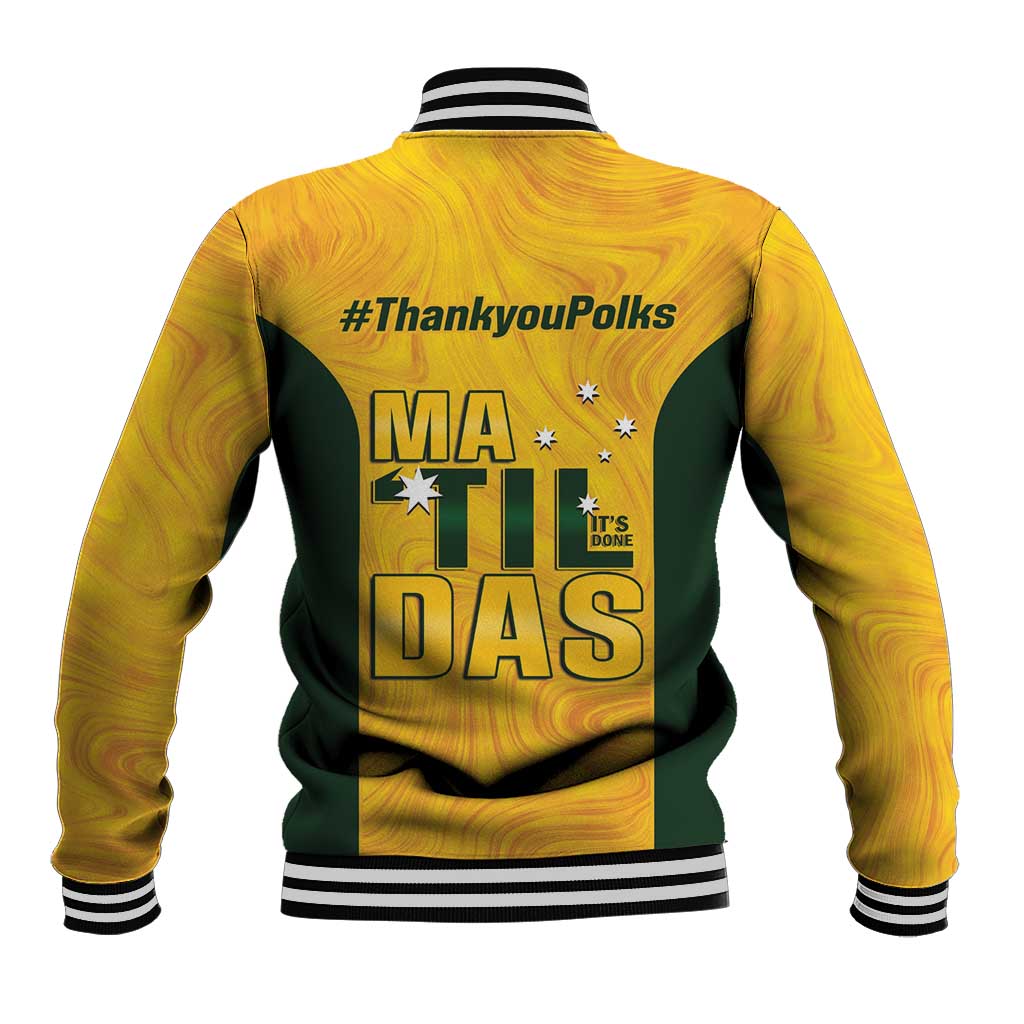 Polkinghorne Australia Matildas Baseball Jacket 2024 Thank You Polks