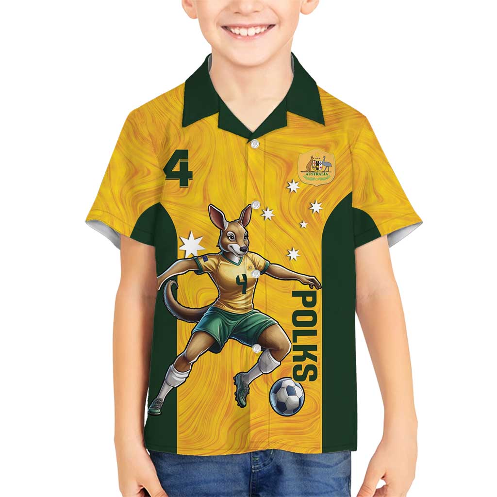 Polkinghorne Australia Matildas Family Matching Off Shoulder Short Dress and Hawaiian Shirt 2024 Thank You Polks