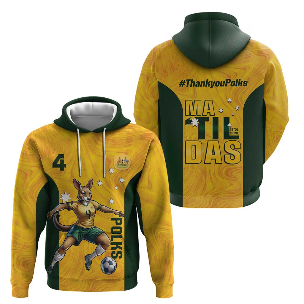 Polkinghorne Australia Matildas Hoodie 2024 Thank You Polks