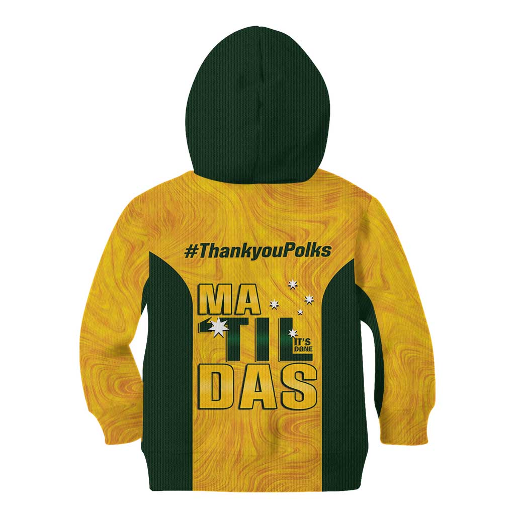 Polkinghorne Australia Matildas Kid Hoodie 2024 Thank You Polks