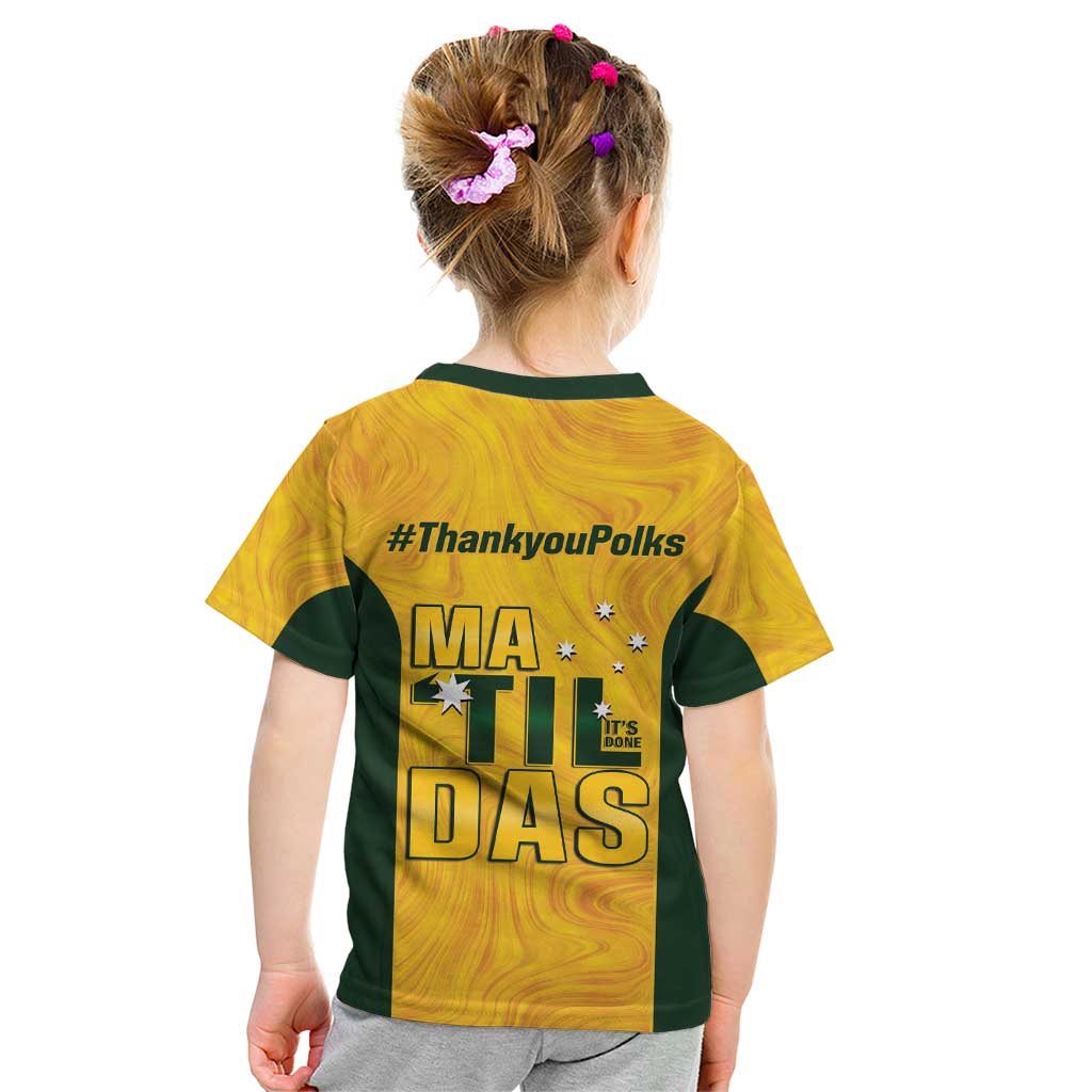 Polkinghorne Australia Matildas Kid T Shirt 2024 Thank You Polks