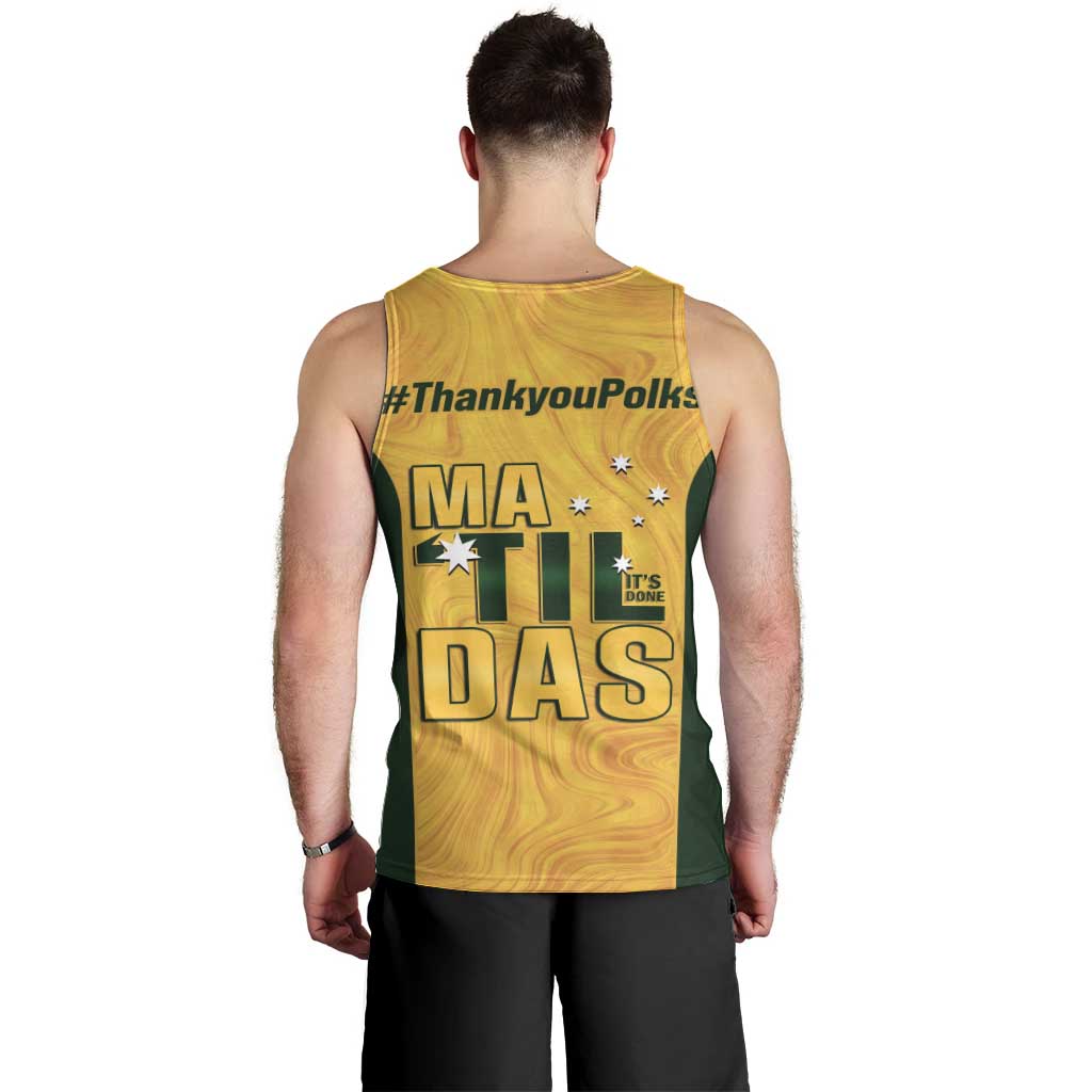 Polkinghorne Australia Matildas Men Tank Top 2024 Thank You Polks