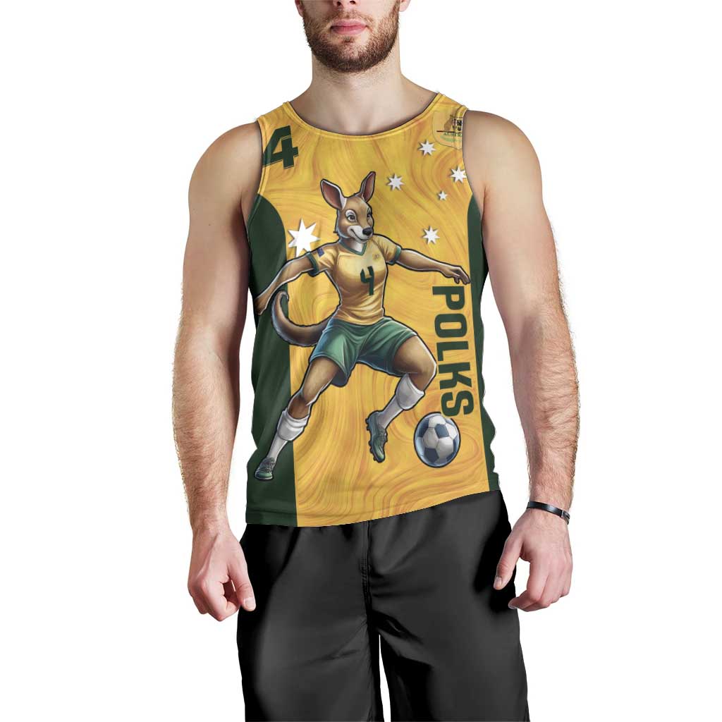 Polkinghorne Australia Matildas Men Tank Top 2024 Thank You Polks