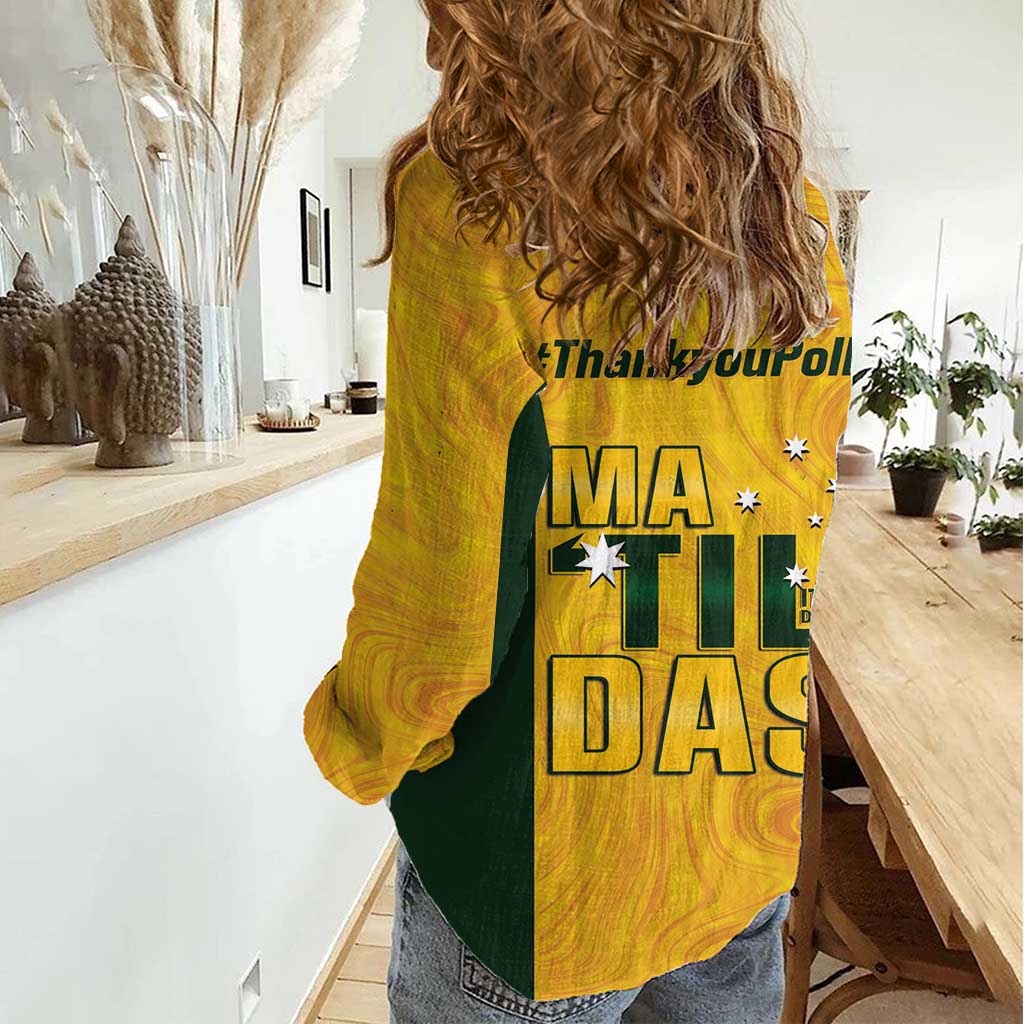 Polkinghorne Australia Matildas Women Casual Shirt 2024 Thank You Polks