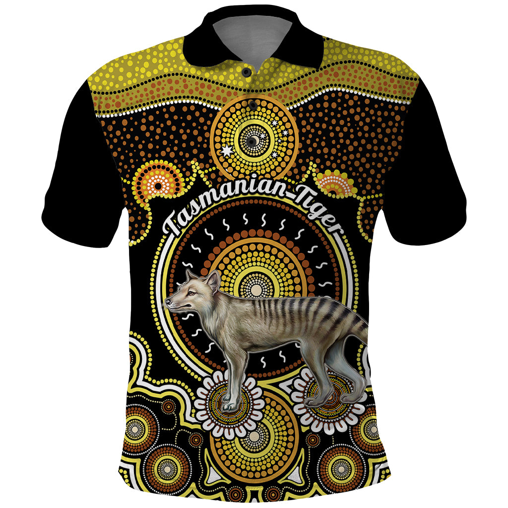 personalised-australian-astrology-polo-shirt-aboriginal-tasmanian-tiger-zodiac-sign