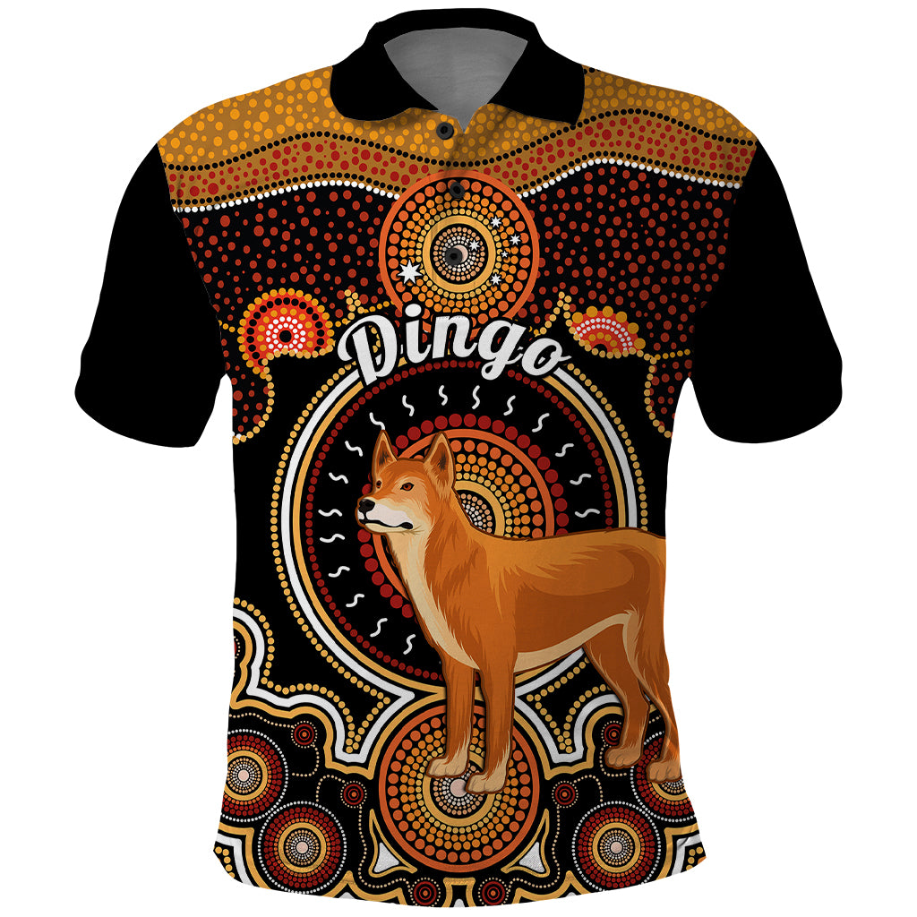 personalised-australian-astrology-polo-shirt-aboriginal-dingo-zodiac-sign