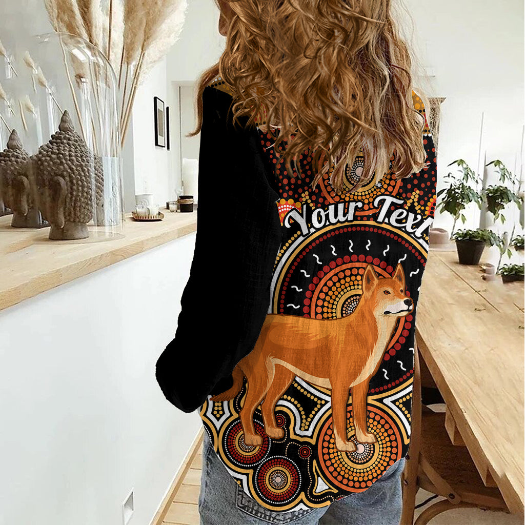 Personalised Australian Astrology Women Casual Shirt Aboriginal Dingo Zodiac Sign LT14