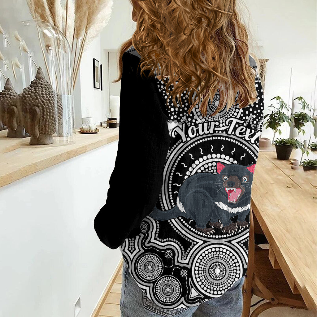 Personalised Australian Astrology Women Casual Shirt Aboriginal Tasmania Devil Zodiac Sign LT14