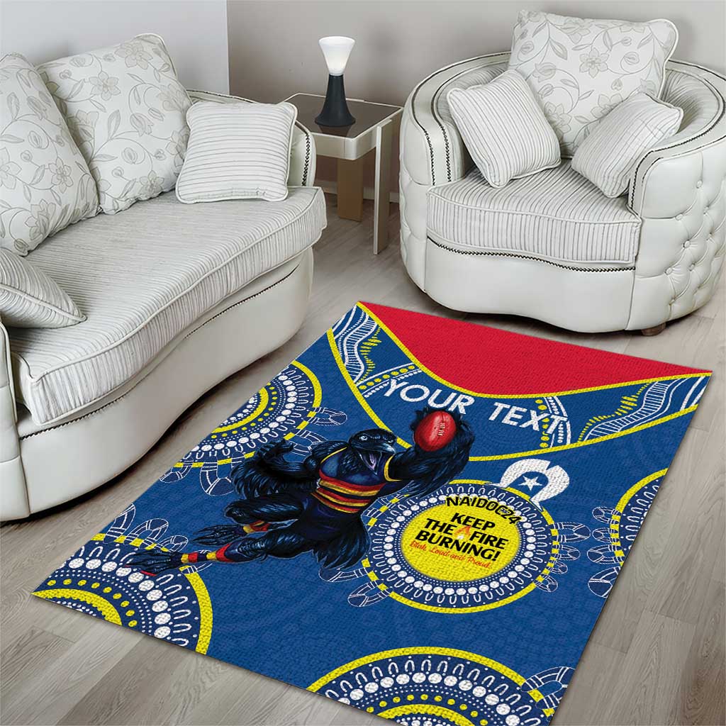 Custom AFL Crows NAIDOC Week Area Rug Keep The Fire Burning Indigenous Art