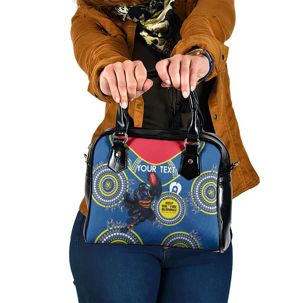 Custom AFL Crows NAIDOC Week Shoulder Handbag Keep The Fire Burning Indigenous Art